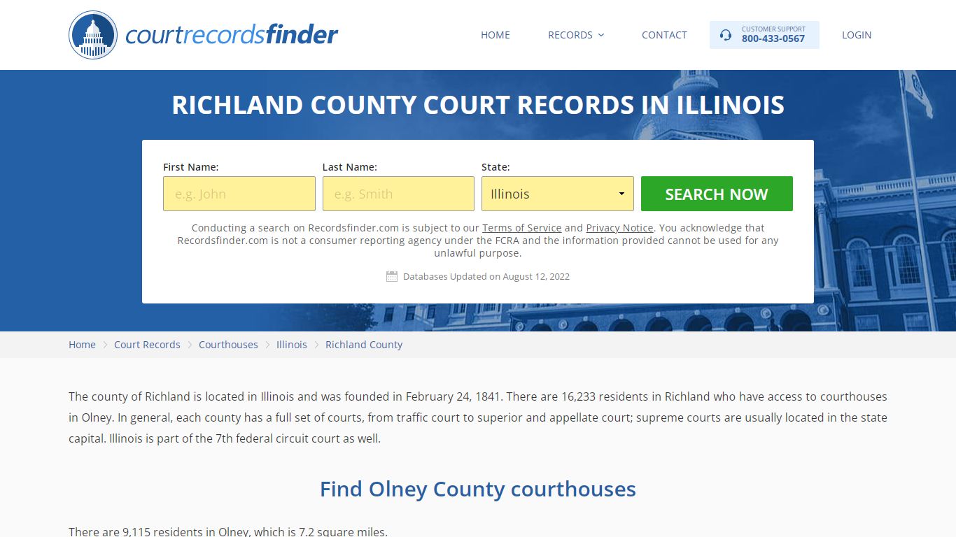 Richland County, IL Court Records - Find Richland Courthouses