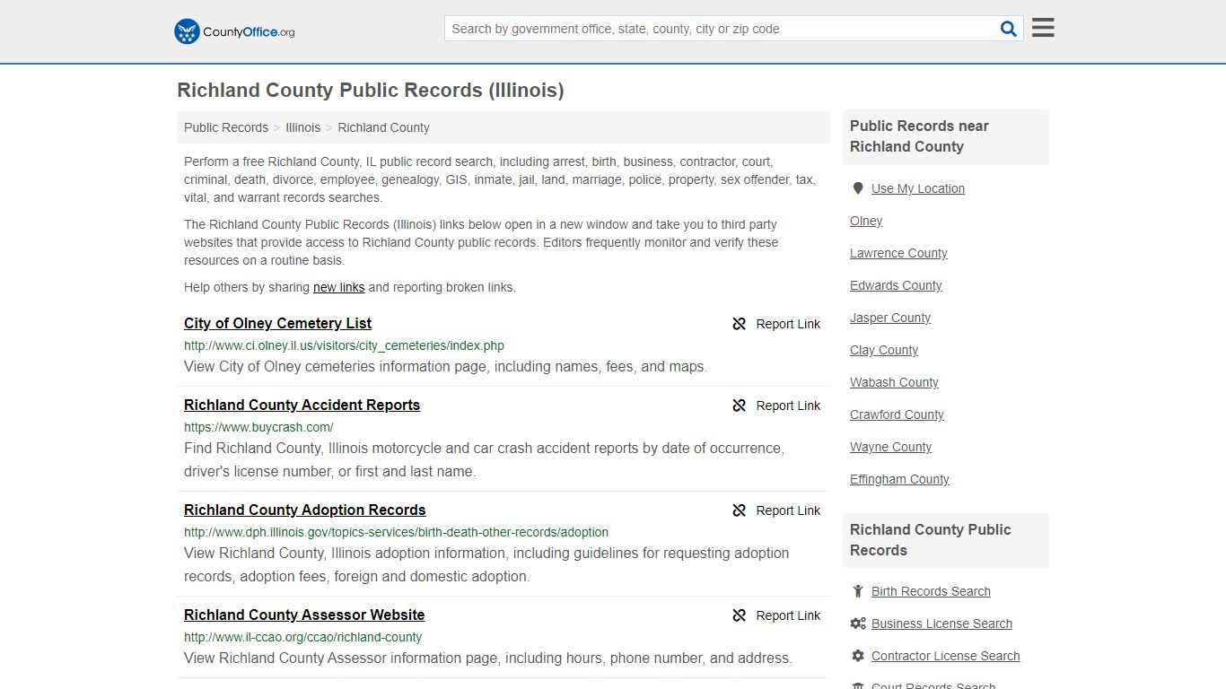 Public Records - Richland County, IL (Business, Criminal ...